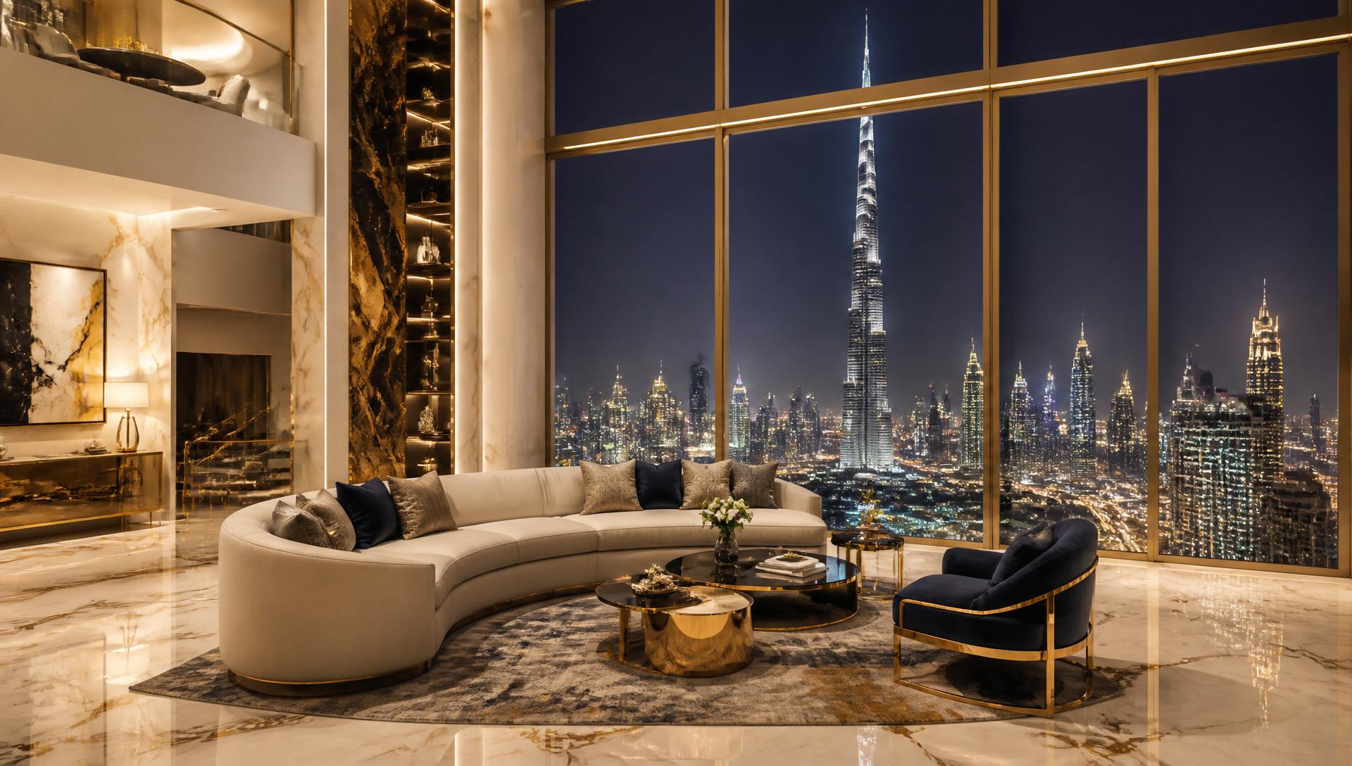 Penthouse interior in Dubai